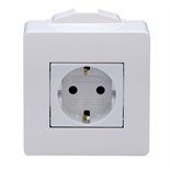 Коробка 1-м ОП PDD-N60 16А IP00 с заземл. с силовой роз. BRAVA 2мод. бел. DKC 10482 151650