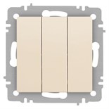Выключатель Accent 6-106-02 тройной 10А-250В IP20 СУ AL/CU сл.кость Intro Б0063534 1931343