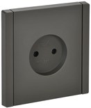 Розетка 1-м СП FORTE&PIANO FP318 10А без заземл. без защ. шторок винт. крепл. сер. IEK FP-R10-10-K03 1853253