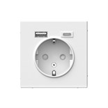 Розетка ArtGallery 16А с 2-мя заряд. устройствами USB A+C 5В/2.4А/3А 2х5В/1.5А механизм бел. SE GAL000132 1823417