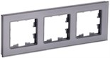 Рамка 3-м BRITE РУ-3-2-БрСе стекло сер. IEK BR-M32-G-K03 1679823
