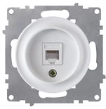Розетка компьютерная 1-м СП Florence RJ45 кат.5E механизм бел. (1E20701300) OneKeyElectro 2172770 1656678