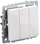 Выключатель 3-кл. СП BRITE ВС10-3-0-БрБ 10А механизм бел. IEK BR-V30-0-10-K01 1617286