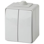 Выключатель 2-кл. ОП Эра Эксперт 10А IP65 11-1604-03 250В 10AX (10/100/1600) сер. Эра Б0035976 546521