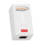 Розетка 1 порт кат.6 (класс E) 250МГц RJ45/8P8C 110/KRONE T568A/B на печатной плате неэкран. бел. NIKOMAX NMC-WO1UE2-WT 494218