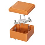 Коробка ответвительная FS 100х100х50мм 4р 450В 6А 4кв.мм с гладкими стенками и клеммн. IP56 пластик. DKC FSB10404 439284