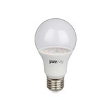 Лампа светодиодная PPG A60 Agro 9Вт A60 грушевидная прозрачная E27 IP20 для растений красн./син. спектр clear JazzWay 5008946 477243