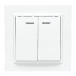 Выключатель 2-кл. СП Минск 10А IP20 с индикатором бел. Basic EKF ERV10-123-10 453872