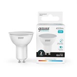 Лампа светодиодная Elementary 5.5Вт MR16 софит 4100К нейтр. бел. GU10 450лм GAUSS 13626 290541