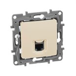 Розетка компьютерная 1-м СП Etika RJ45 кат.5E UTP механизм сл. кость Leg 672341 1066931