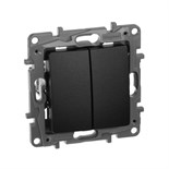 Переключатель 2-кл. СП Etika Plus 10А IP20 250В 10AX безвинтов. зажимы механизм антрацит Leg 672612 1066888
