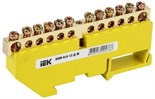 Шина PE "земля" на DIN-изоляторе ШНИ-6х9-12-Д-Ж IEK YNN10-69-12D-K05 1037441