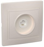 Розетка телефонная 1-м СП Кварта РТ10-ККм IP20 крем. IEK ETK10-K33-DM 245467