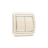 Выключатель 2-кл. СП Mimoza 10А IP20 крем./крем. Makel 25003 132194