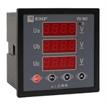 Вольтметр цифровой VD-963 на панель 96х96 трехфазный EKF vd-963 1283089