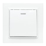 Выключатель 1-кл. СП Минск 10А IP20 с индикатором бел. Basic EKF ERV10-121-10 453871