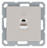 Розетка компьютерная 1-м RJ45 IP20 кат. 5E механизм тауп Jasmart G6105T 1945153