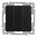 Выключатель Accent 6-106-05 тройной 10А-250В IP20 СУ AL/CU антрацит Intro Б0063540 1931346