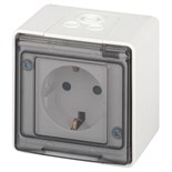 Розетка Эксперт 11-2502-01 2P+E IP55 шторки 16А-250В ОУ бел. Эра Б0063280 1871638