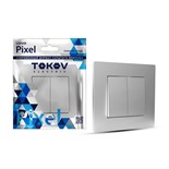 Выключатель 2-кл. СП Pixel 10А IP20 в сборе алюм. TOKOV ELECTRIC TKE-PX-V2F-C03 1792258