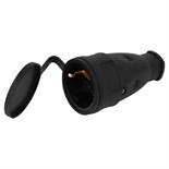 Розетка RX10-B-IP44 16А IP44 прямая с заземл. каучук черн. ЭРА Б0055418 1773109