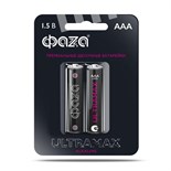 Элемент питания алкалиновый AAA/LR03 1.5В Ultra Max LR03UM-B2 BL-2 (уп.2шт) ФАZА 5043053 1731895