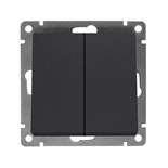 Выключатель 2-кл. СП Афина 10А IP20 механизм графит Universal A0023-Gr 1734292