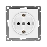 Розетка 1-м СП Афина 16А IP20 с заземл. механизм бел. Universal A0028 1734388