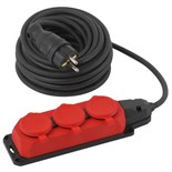 Удлинитель силовой UK-3e-3x1.5-10m-IP44(KG) с заземлением 3 розетки каучук 10м КГ 3х1.5кв.мм IP44 Эра Б0057580 1699053