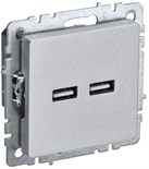 Розетка BRITE USB A+A 3.1А РЮ10-1-БрА механизм алюм. IEK BR-U21-D31-K47 1679769