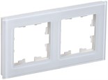 Рамка 2-м BRITE РУ-2-2-БрБ стекло бел. IEK BR-M22-G-K01 1679815
