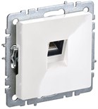 Розетка компьютерная СП RJ45 кат.6 BRITE РК11-БрБ механизм бел. IEK BR-K10-2-K01 1617412