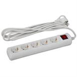 Удлинитель 5х5м с заземл. 10А IP20 UX-5es-5m ПВС 3х0.75 с выкл. Эра Б0035758 1500621