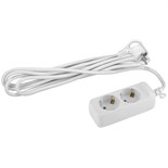 Удлинитель 2х1.5м с заземл. 10А IP20 UX-2e-1.5m ПВС 3х0.75 Эра Б0038572 1500586