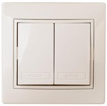 Выключатель 2-кл. СП Plano 10А IP20 1-104-02 250В сл. кость Intro Б0027602 1306109