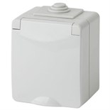 Розетка 1-м ОП Эра Эксперт 11-2601-03 16А IP65 250В 2P+E сер. Эра Б0035988 1306383