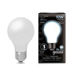 Лампа светодиодная филаментная Black Filament 10Вт A60 грушевидная матовая 4100К нейтр. бел. E27 860лм GAUSS 102202210 491565