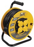 Удлинитель на катушке 4х50м с заземл. 16А IP44 Industrial plus УК50 3х1.5 термозащита IEK WKP15-16-04-50-44 280615