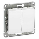 Выключатель 2-кл. СП Glossa 10А IP20 (сх. 5) 10AX механизм бел. SE GSL000151 275158
