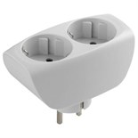 Разветвитель 2-м с заземл. 16А IP20 SP-2e-W защ. шторки бел. Эра C0045528 288951
