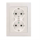Розетка 2-м СП Defne 16А IP20 с заземл. бел. Makel 42001057 268047