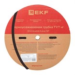 Трубка термоусадочная ТУТ нг 20/10 черн. (уп.100м) EKF tut-20-b 264455