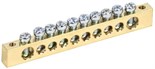 Шина PEN "земля-ноль" 8х12мм 10/2 (10групп/крепеж по краям) IEK YNN21-10-100 236382