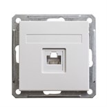 Розетка компьютерная 1-м СП W59 RJ45 кат.5E механизм бел. SE RSI-152K5E-1-86 223134