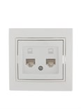 Розетка компьютерная 2-м СП Mira RJ45 бел./бел. LEZARD 701-0202-141 193151