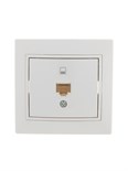 Розетка компьютерная 1-м СП Mira RJ45 бел./бел. LEZARD 701-0202-139 193150