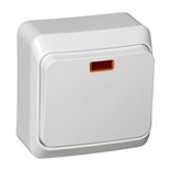 Выключатель 1-кл. ОП Этюд 10А IP20 с подсветкой бел. SE BA10-005B 87929
