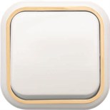 Выключатель 1-кл. ОП Валентина 10А IP20 А16-038 бел./зол. Кунцево 7631 84146