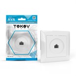 Розетка компьютерная 1-м СП AVA в сборе бел. TOKOV LIGHT TKL-AV-RC1-C01 1909900