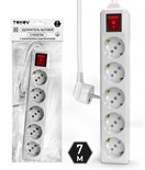 Удлинитель 5х7м с заземл. с выкл. 10А 3х1.5 TOKOV LIGHT TKL-C01-BU5-7-1.5-ZV 1909851